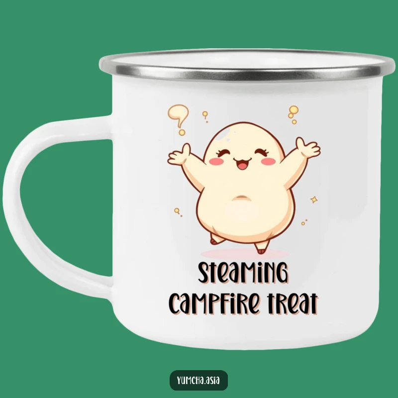 Funny Dancing Dumpling Steam Camping Mug: Adventure Fuel with a Side of Yum