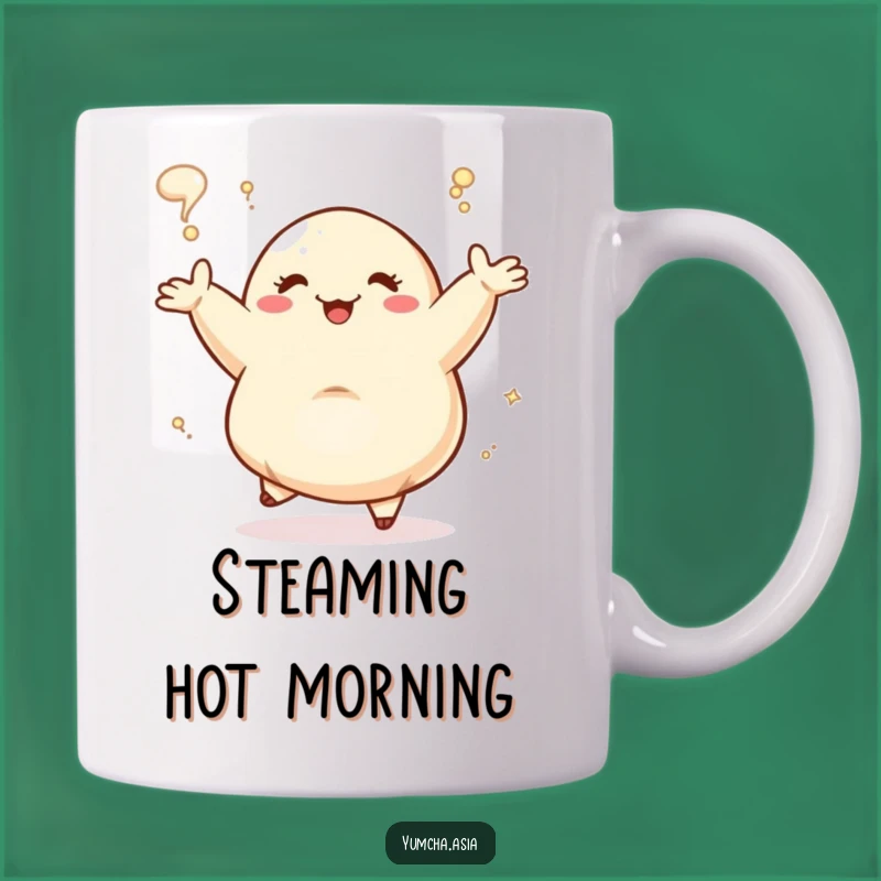 Funny Dancing Dumpling Steam Mug: Hilarious Foodie Gift for Joyful People