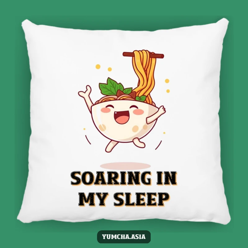 Funny Ramen Bowl Pillow: Cuddle Up with Comfort Food Cheer