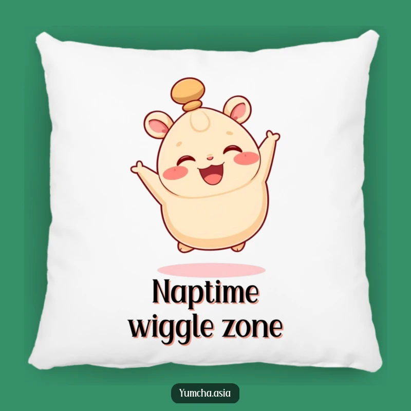 Funny Happy Bao Bun Pillow - Cozy Wiggling Top Knot Cushion Gift