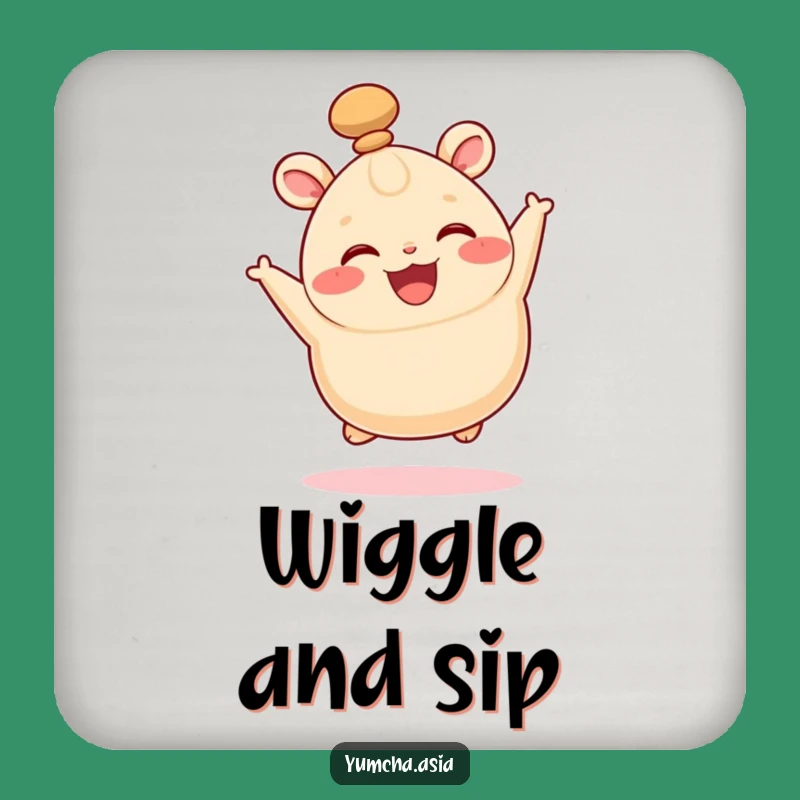 Funny Bao Bun Leaping Coaster - Wiggling Top Knot Drink Protector Gift