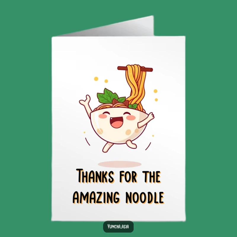 Free Printable Thank You Ramen Card - Leaping Joyful Noodles Downloadable Gift
