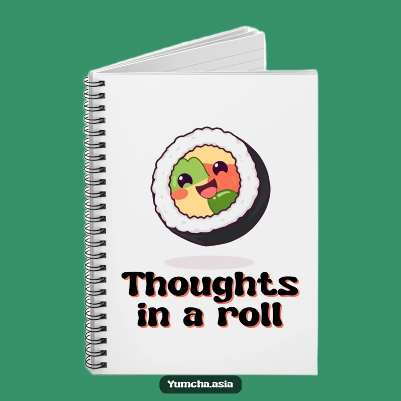 Funny Sushi Roll Notebook: Jot Down Ideas with Delightful Spinning Notes
