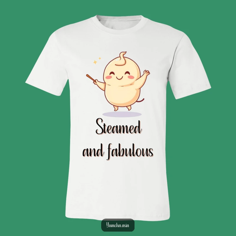 Funny Dancing Dumpling T-Shirt: Wearable Joy with Chopstick Baton Fun