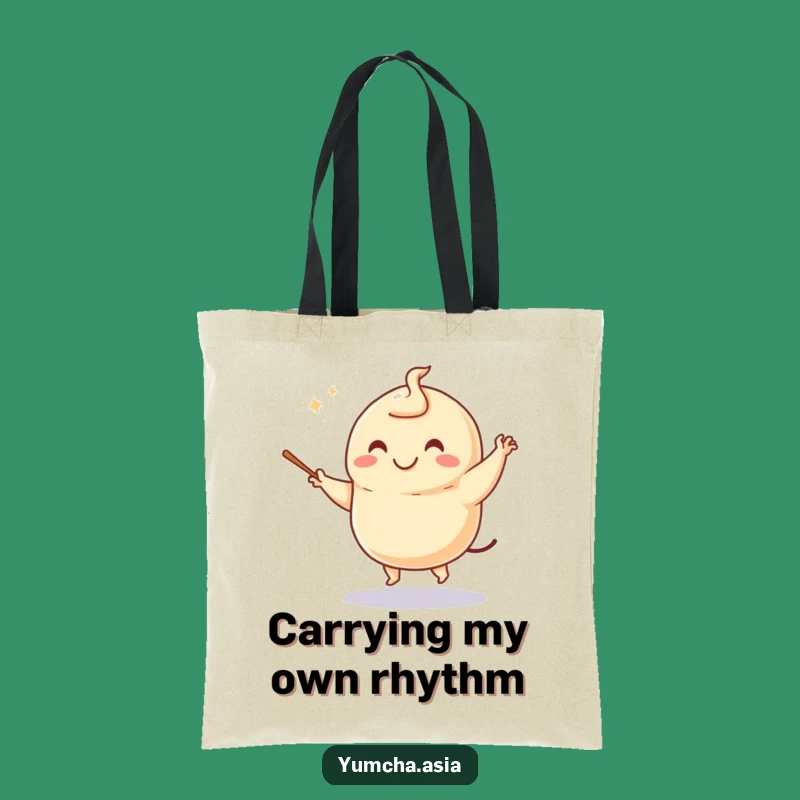 Funny Dancing Dumpling Tote Bag: Carry Your Essentials with Playful Foodie Flair